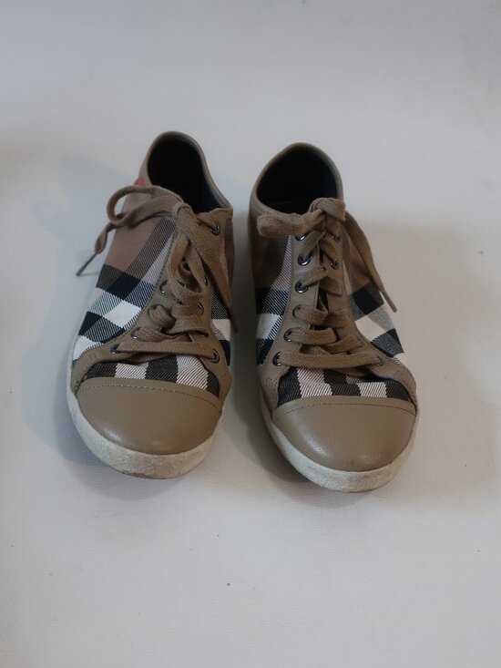 Burberry Shoes - Authentic Burberry Taupe Vintage Housecheck Low-Top Vulcanized Sneakers 38 US/8